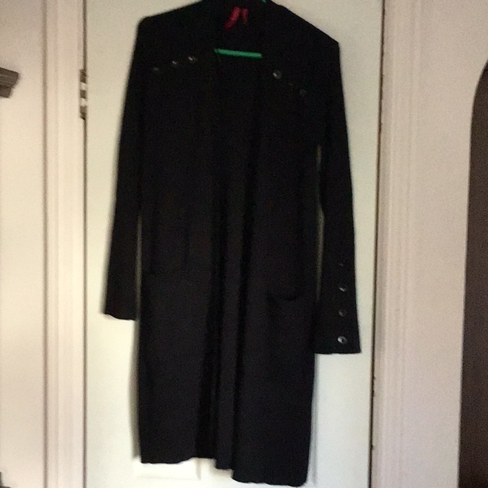 Long black cardigan